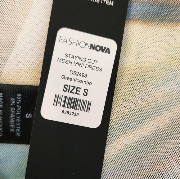 Fashion Nova Staying Out Multi Color Mesh Mini Dress - Picture 12 of 15